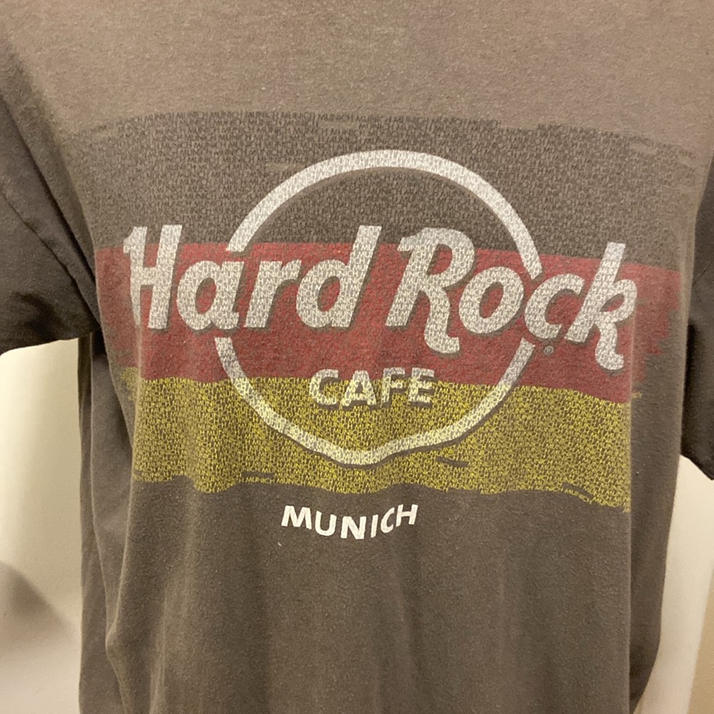 Vintage Hard Rock Cafe T-Shirt Large short sleeve Munich army green - Picture 2 of 4